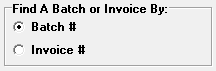 batch number radio button checked
